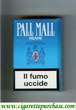 Pall Mall Famous American Cigarettes Miami cigarettes hard box